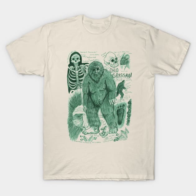 Grassman the Bigfoot T-Shirt by Ballyraven